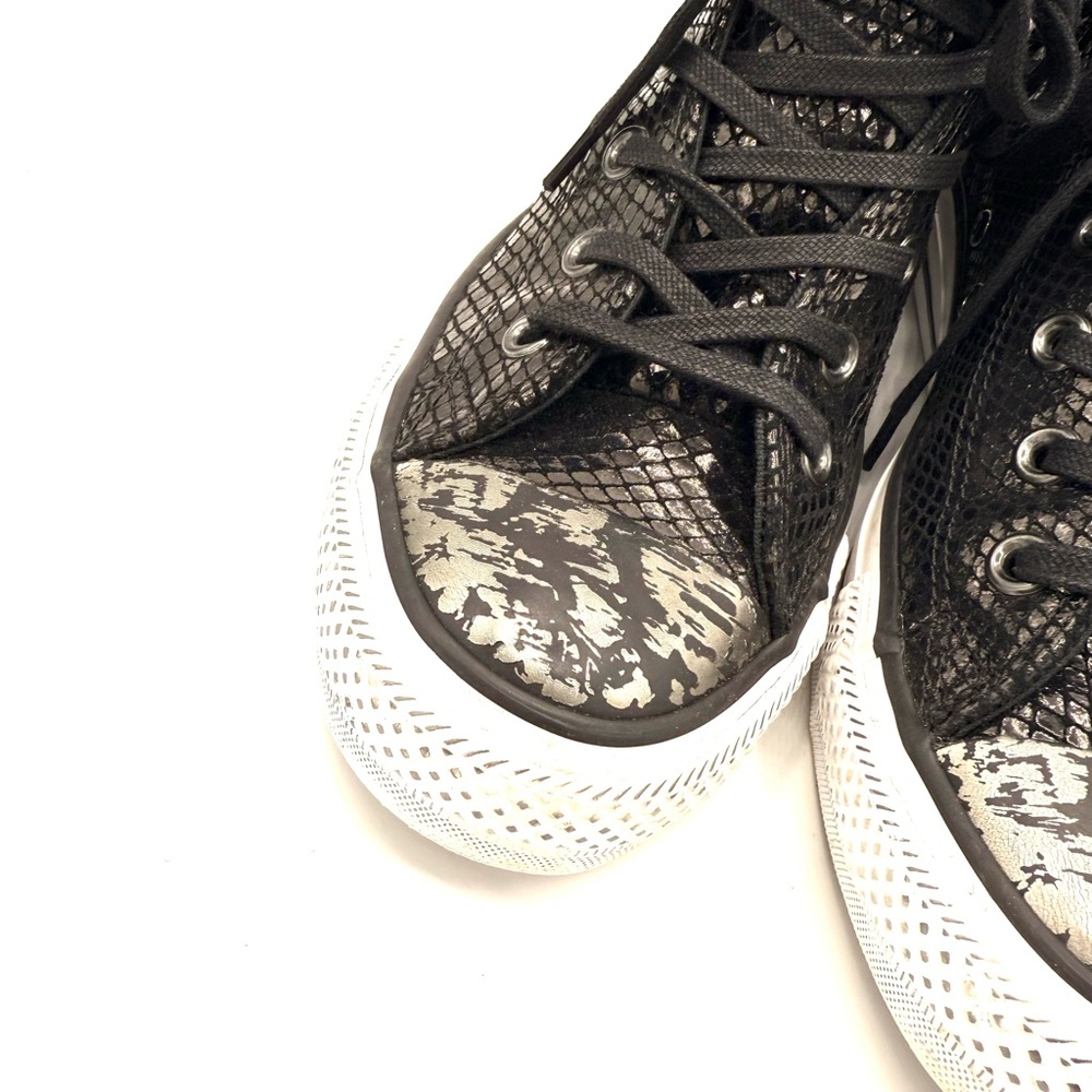 Converse Black Textured High-Tops - Picture 4 of 6